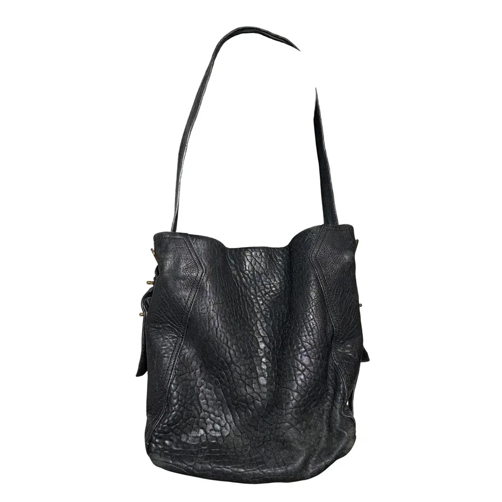 Vince Camuto Black Leather Shoulder Bag Lot Fava Zoey Hobo Tote Handbag DAMAGED - Picture 13 of 16